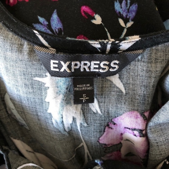 Express Lace Cutout High-Low Floral Dress Size Small Whimsigoth Dark Fairy Sheer - Picture 10 of 10